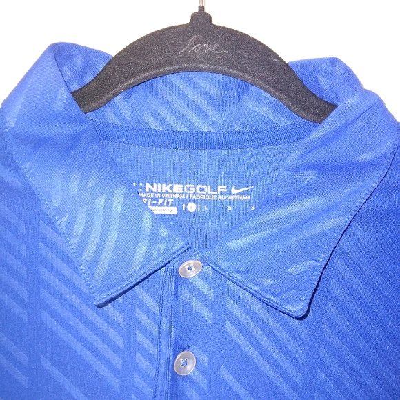 Nike Golf Dri-fit Men's Short Sleeve Button Up Thompson Golf Tournament Size L - Picture 5 of 10